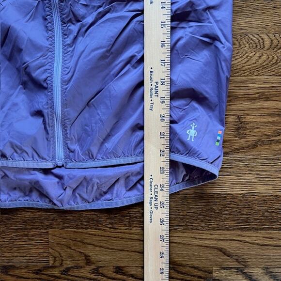 Smartwool Merino Sport Ultra Light Vest Womens L Purple Full Zip Hooded Vented - Picture 6 of 9